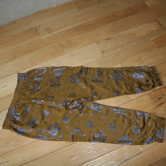 Anthropologie Cargo/Balloon Pant Blue Flower Motif Size M - Picture 5 of 12